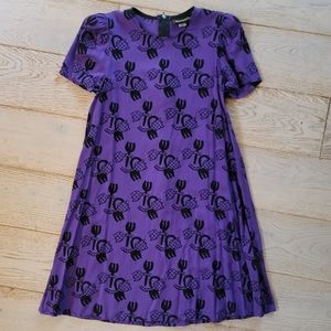 🖤 Nooworks Molly Tulip Mini Dress deep purple xs